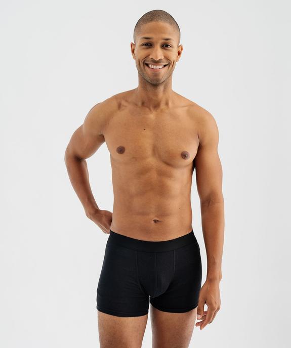 Boxers unis en coton extensible homme (lot de 2) vue3 - GEMO 4G HOMME - GEMO