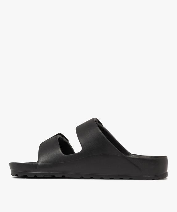 Mules de piscine femme à larges brides à boucle avec semelle crantée vue3 - GEMO (PLAGE) - GEMO