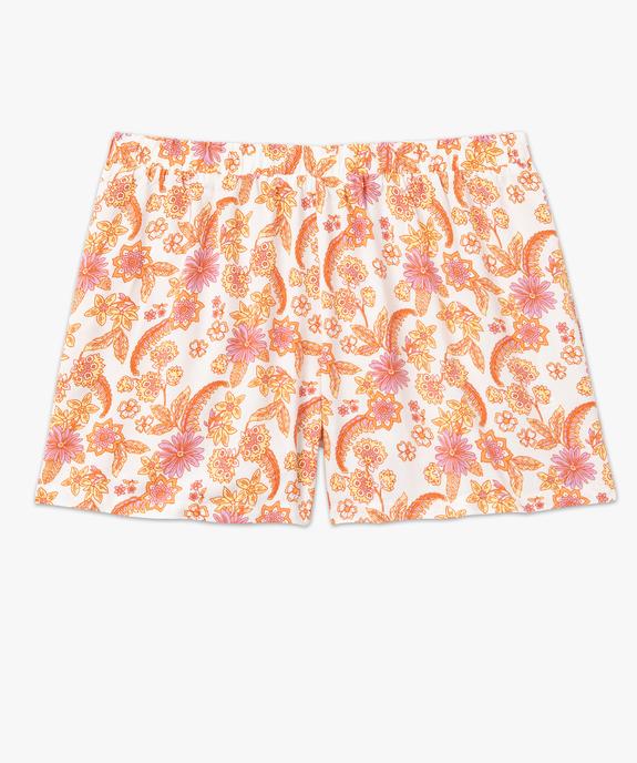 Short de pyjama imprimé en viscose femme vue4 - GEMO 4G FEMME - GEMO