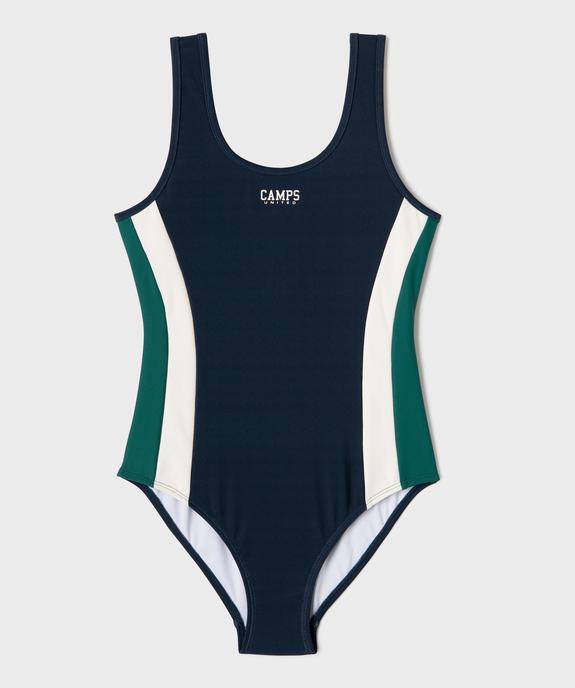 Maillot de bain 1 pièce tricolore fille - Camps United vue1 - CAMPS - GEMO