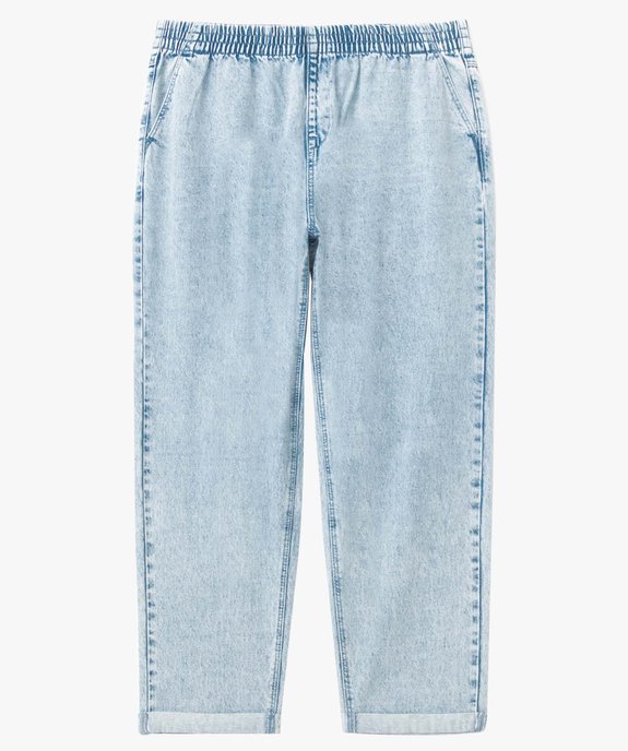 Jean femme grande taille délavé coupe mom taille élastiquée vue4 - GEMO 4G GT - GEMO