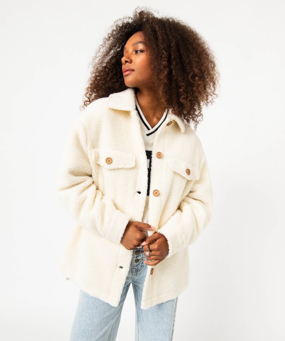 Blouson en sherpa avec col chemise femme - Camps United vue1 - CAMPS UNITED - GEMO