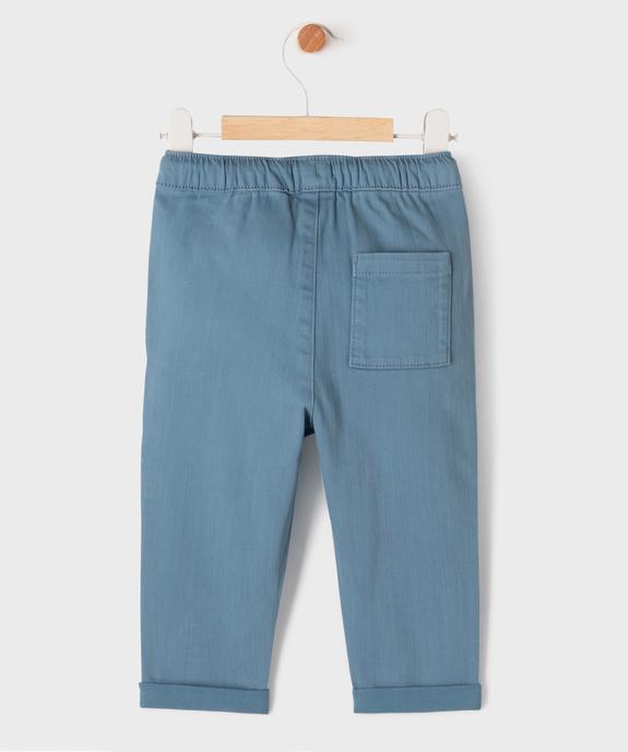 Pantalon chino avec taille ajustable bébé garçon vue4 - GEMO(BEBE DEBT) - GEMO