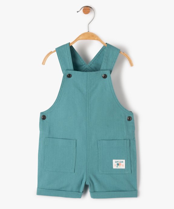 Salopette bébé garçon courte à revers  vue1 - GEMO(BEBE DEBT) - GEMO