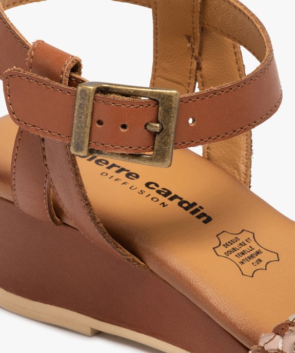 Sandales femme à talon et brides tressées cuir – Pierre Cardin  vue6 - PIERRE CARDIN D - GEMO