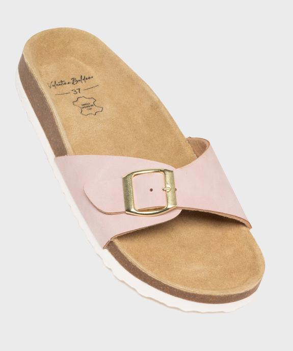 Mules 1 bride à boucle et semelle intérieure cuir femme - Valentina Baldano vue5 - VALENTINA BALDA - GEMO