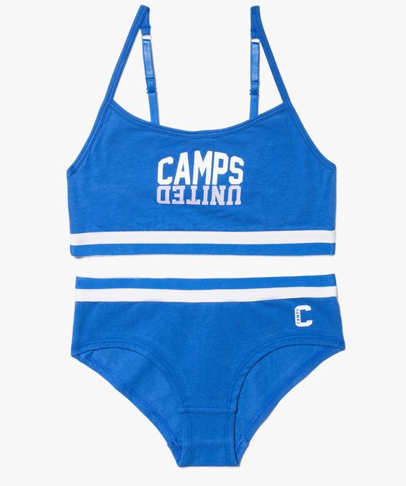 Ensemble lingerie fille 2 pièces : brassière et shorty - Camps United vue1 - CAMPS UNITED - GEMO
