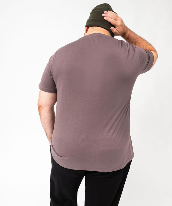 Tee-shirt à manches courtes et col rond homme vue6 - GEMO 4G HOMME - GEMO