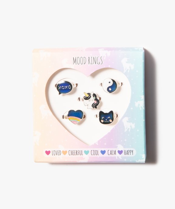 Coffret de bagues pour fille (lot de 5) vue1 - GEMO (ACCESS) - GEMO