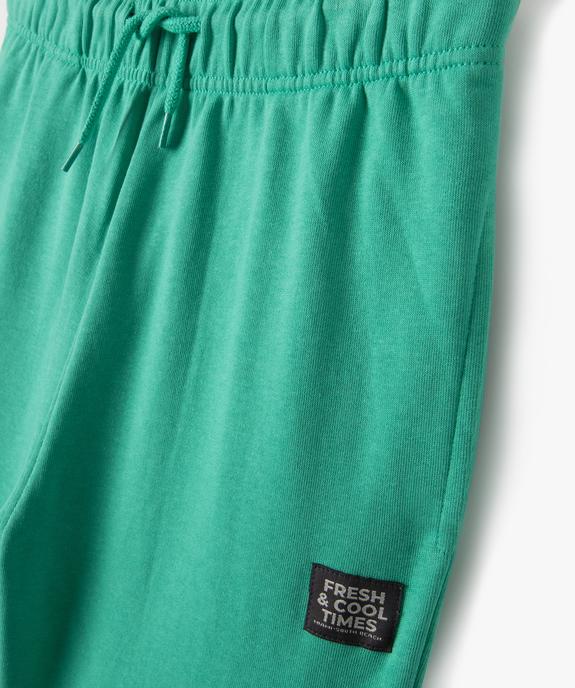 Bermuda en maille avec ceinture élastique garçon vue2 - GEMO (JUNIOR) - GEMO