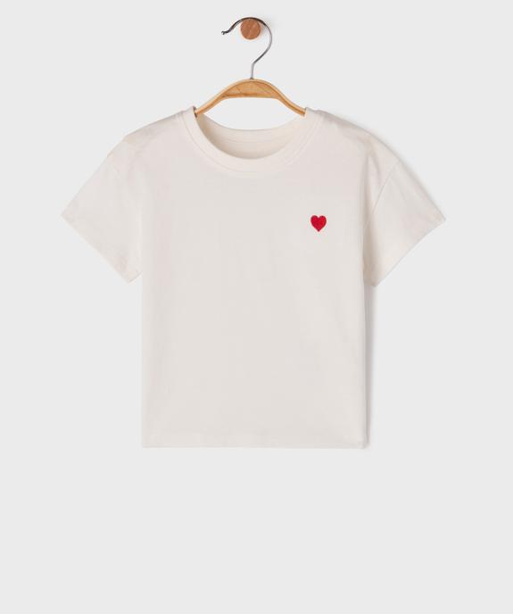 Tee-shirt à manches courtes avec motif bébé fille vue1 - GEMO 4G BEBE - GEMO