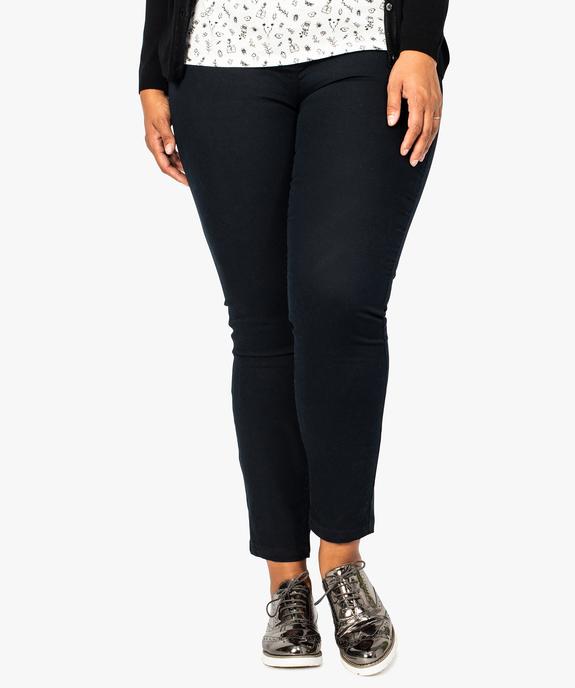 Pantalon femme uni à taille élastiquée 2 poches vue1 - GEMO (G TAILLE) - GEMO