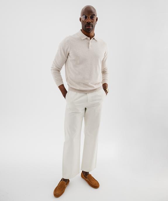 Pull fin avec col polo homme vue4 - GEMO (HOMME) - GEMO