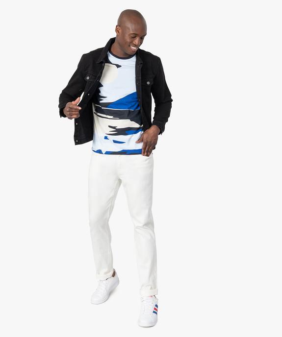 Veste en jean homme coupe droite vue5 - GEMO 4G HOMME - GEMO