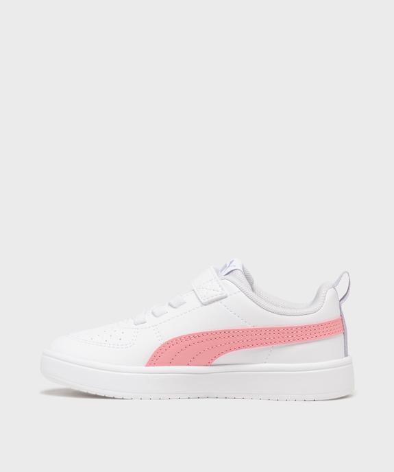Baskets basses lacets élastiques et scratch Rickie fille - Puma vue3 - PUMA - GEMO