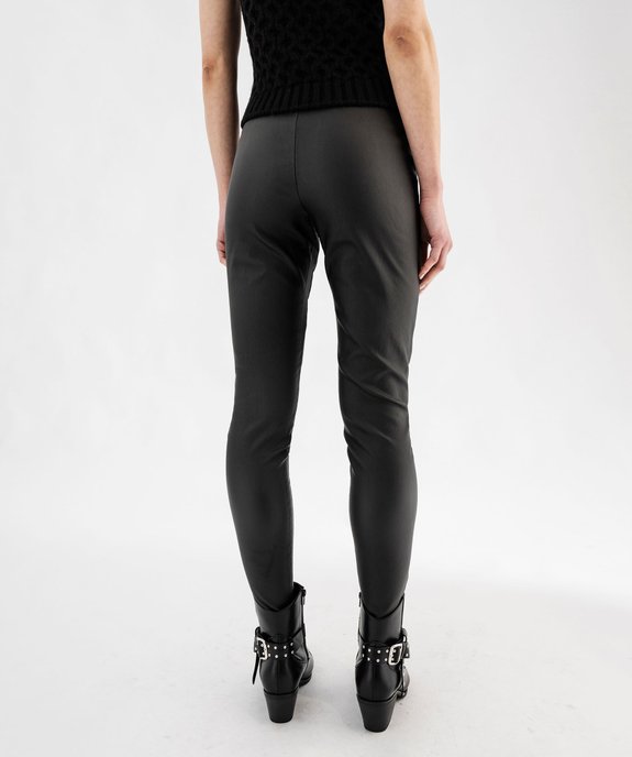 Legging en tissu enduit avec boutons décoratifs femme vue3 - GEMO(FEMME PAP) - GEMO