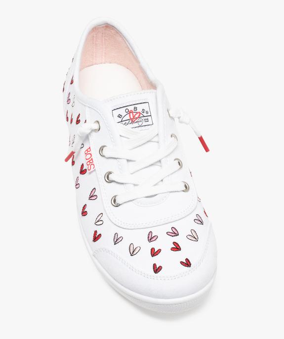 Baskets femme en toile cœurs brodés multicolores  – Skechers x James Goldcrown  vue5 - SKECHERS - GEMO