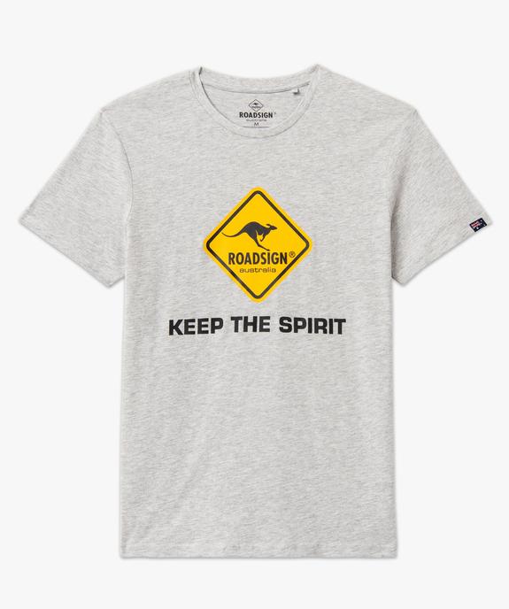 Tee-shirt manches courtes en coton imprimé homme - Roadsign vue4 - ROADSIGN D - GEMO