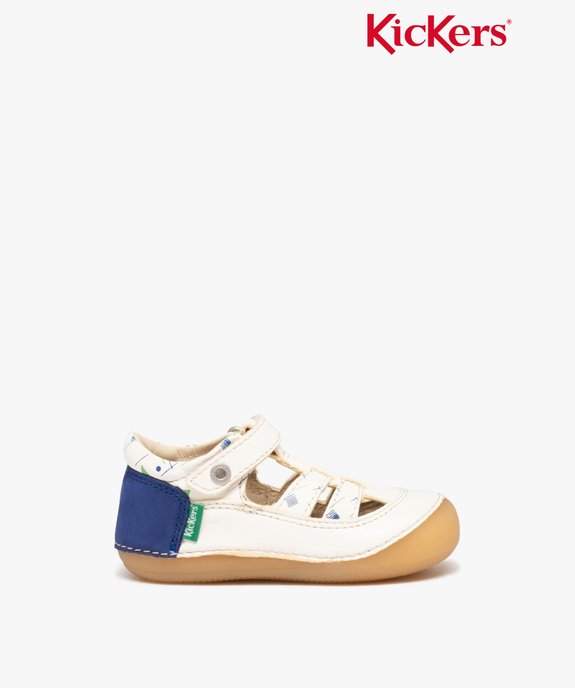 Chaussures premiers pas garçon dessus ajouré à motifs - Kickers vue1 - KICKERS - GEMO
