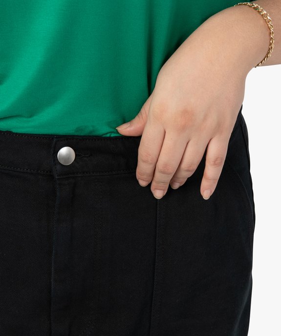 Jupe femme grande taille en toile coupe droite vue2 - GEMO (G TAILLE) - GEMO