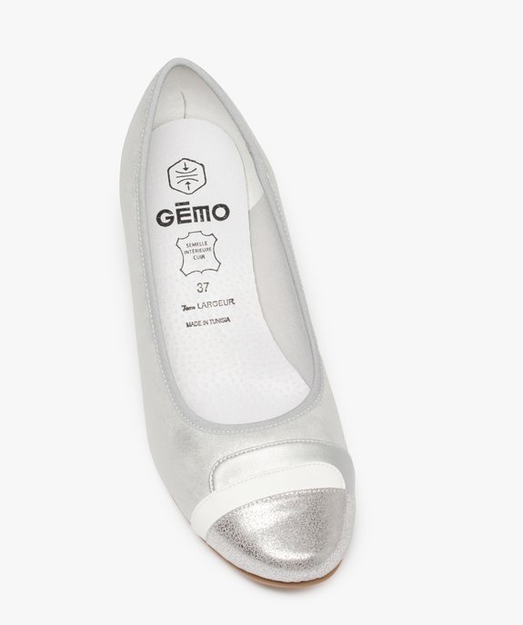 Escarpins femme confort à talon dessus métallisé vue5 - GEMO (CONFORT) - GEMO