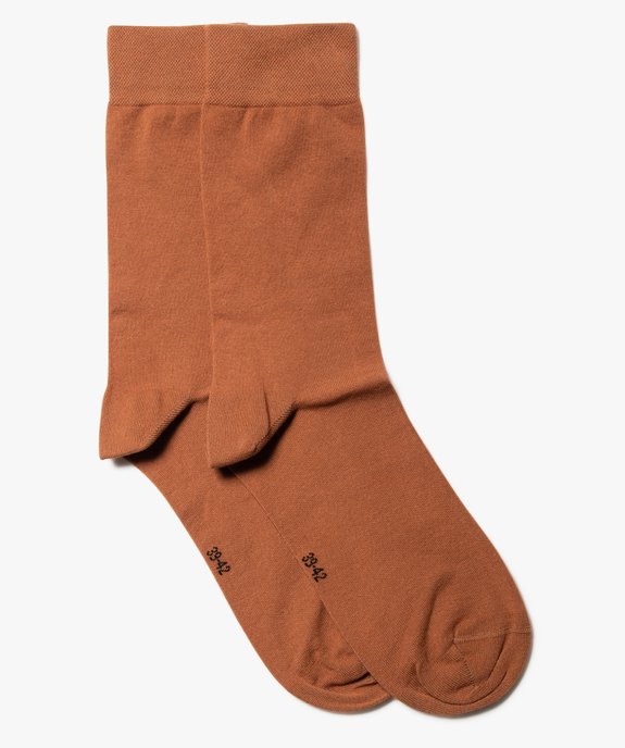 Chaussettes homme fines à tige haute (lot de 2) vue1 - GEMO(HOMWR HOM) - GEMO