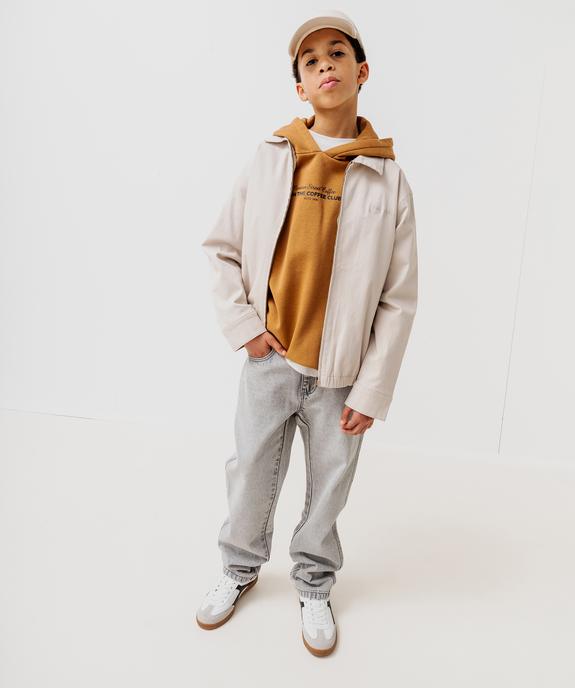 Blouson en coton avec fermeture zippée garçon vue3 - GEMO 4G GARCON - GEMO