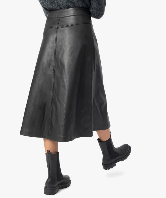 Jupe femme longue fermeture boutons pression vue4 - GEMO(FEMME PAP) - GEMO