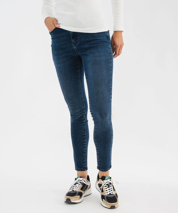 Jean skinny taille haute en denim stretch femme vue1 - GEMO 4G FEMME - GEMO