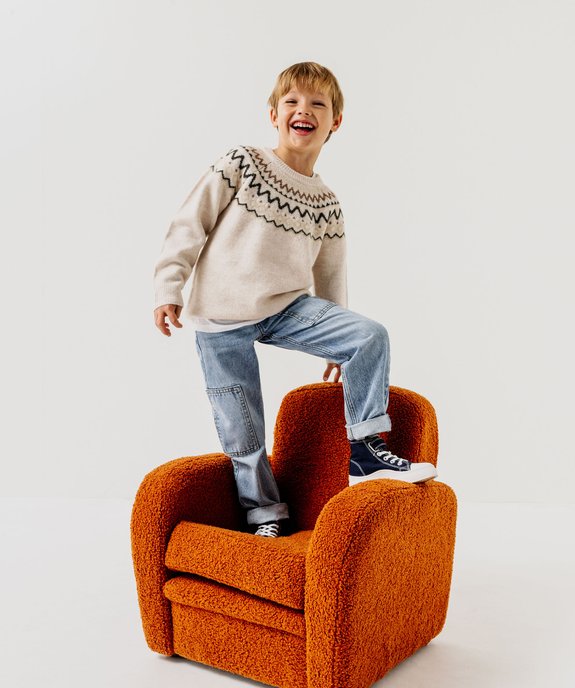 Pull en maille jacquard garçon vue5 - GEMO (ENFANT) - GEMO