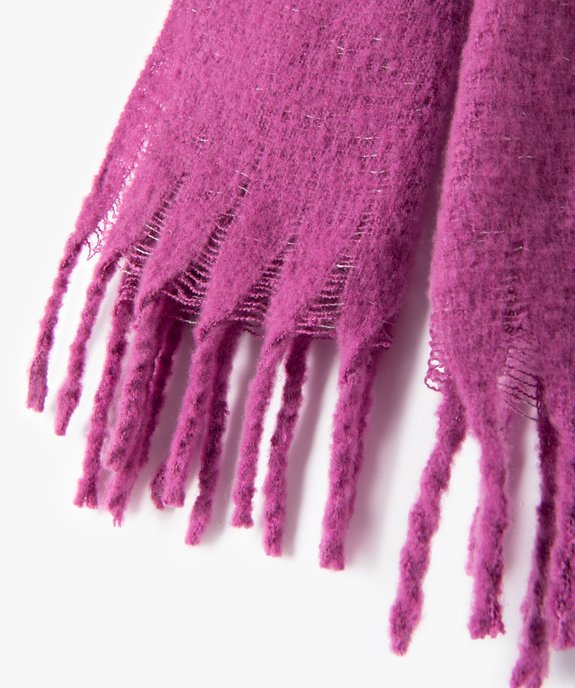 Echarpe femme à longues franges et fil pailleté vue2 - GEMO (ACCESS) - GEMO