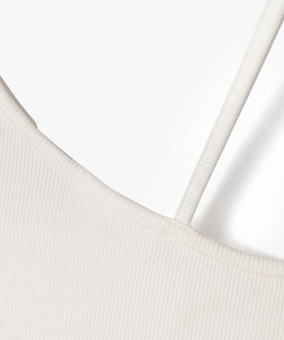 Débardeur asymétrique en coton côtelé fille vue2 - GEMO (ENFANT) - GEMO
