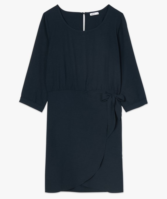 Robe femme unie avec bas forme portefeuille vue4 - GEMO(FEMME PAP) - GEMO