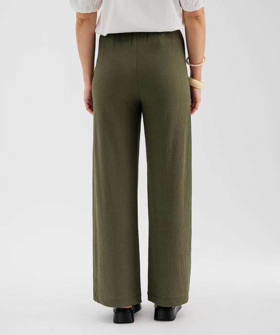 Pantalon large, fluide et texturé femme vue3 - GEMO(FEMME PAP) - GEMO