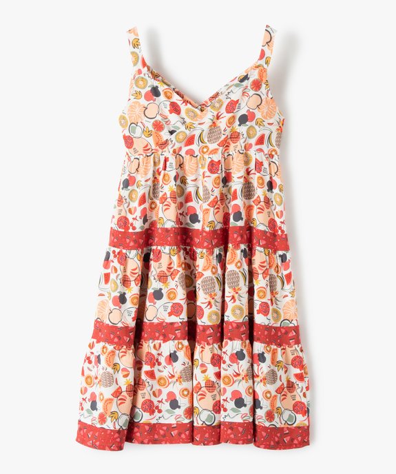 Robe fille à bretelles et décolleté cache-cœur vue3 - GEMO 4G FILLE - GEMO