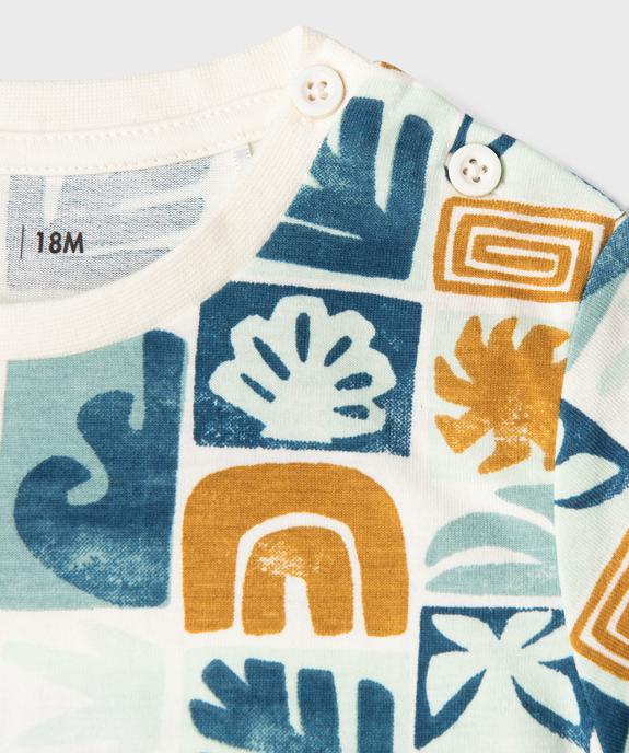 Tee-shirt manches courtes imprimés bébé garçon (lot de 2) vue3 - GEMO(BEBE DEBT) - GEMO