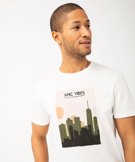Tee-shirt manches courtes à motif estival homme vue3 - GEMO 4G HOMME - GEMO