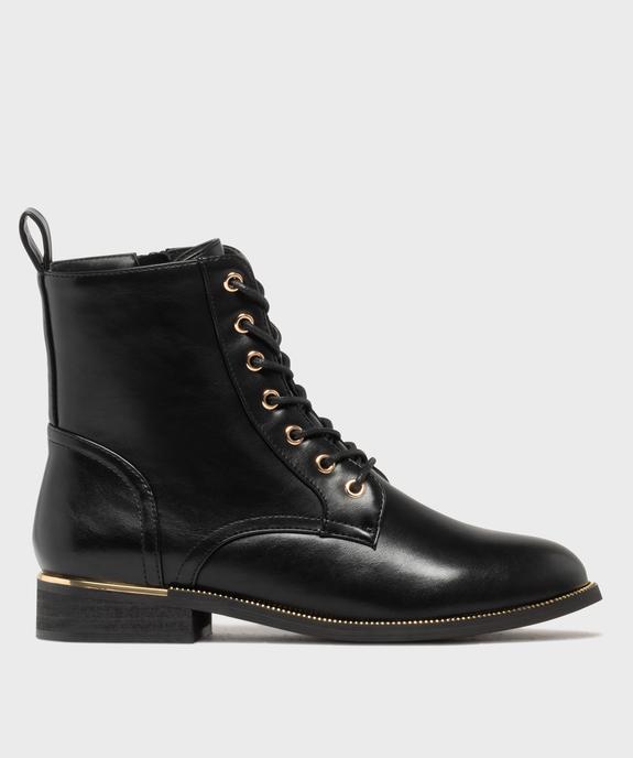 Boots plates à lacets et zip femme vue1 - VALENTINA BALDA - GEMO