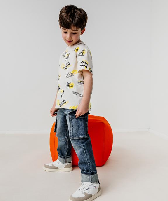 Jean large à poches cargo garçon vue1 - GEMO 4G GARCON - GEMO