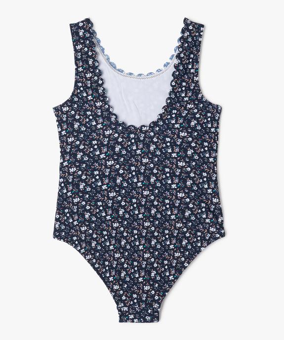 Maillot de bain une pièce à motifs fleuris fille vue3 - GEMO 4G FILLE - GEMO