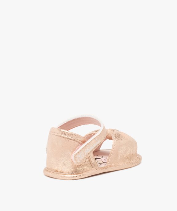 Sandales de naissance bébé fille métallisées - Minnie vue4 - MINNIE - GEMO