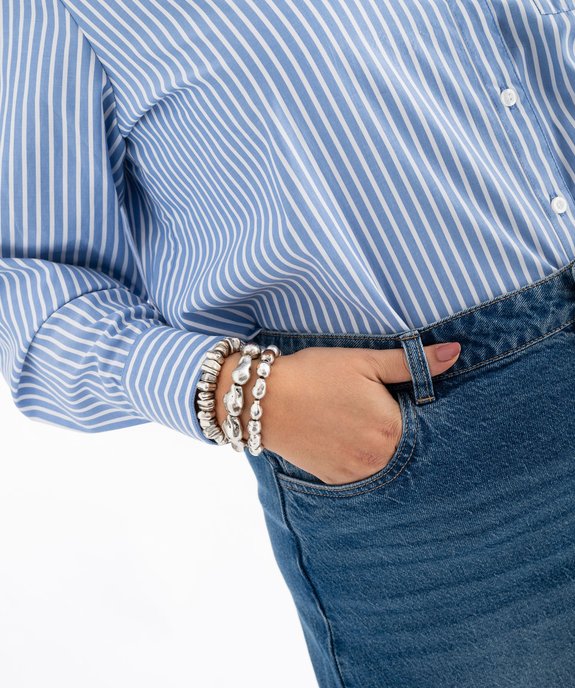 Jupe en jean longue en denim stretch femme grande taille vue3 - GEMO 4G GT - GEMO