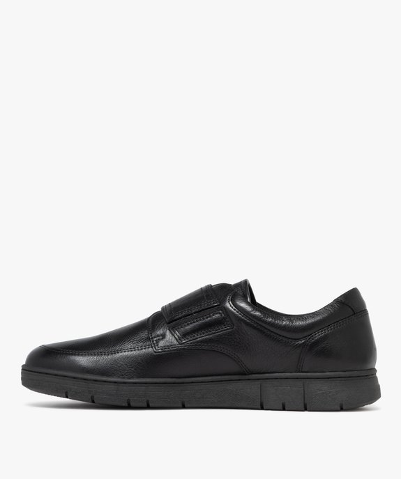 Mocassins homme confort en cuir et à scratch - Pierre Cardin Diffusion vue4 - PIERRE CARDIN CONFORT - GEMO