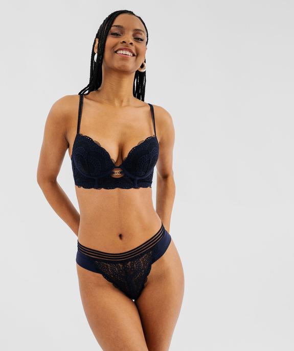 Soutien-gorge push-up à bonnets paddés avec armatures femme vue3 - GEMO(HOMWR FEM) - GEMO