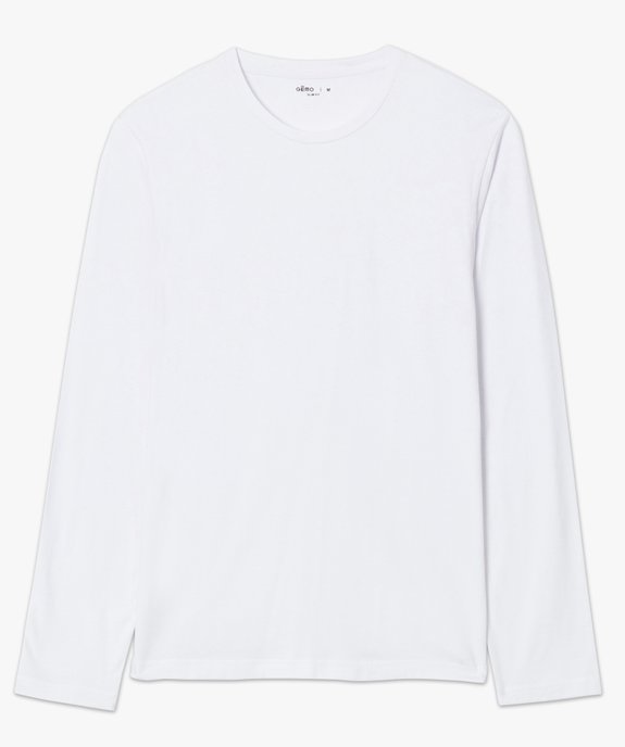 Tee-shirt à manches longues et col rond homme vue8 - GEMO 4G HOMME - GEMO