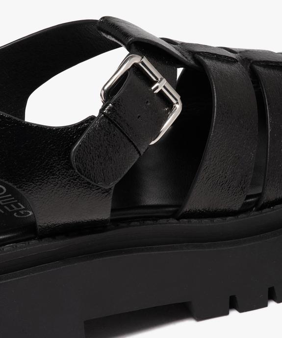 Sandales femme unies à semelle épaisse avec boucle fantaisie vue6 - GEMO (CASUAL) - GEMO