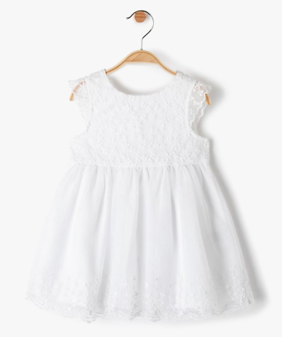 Robe de cérémonie bébé fille en tulle vue1 - GEMO(BEBE DEBT) - GEMO