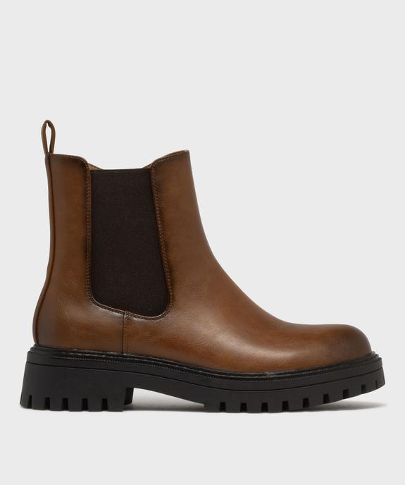 Boots crantés avec élastique latéral femme - 5 Miles vue1 - 5 MILES - GEMO