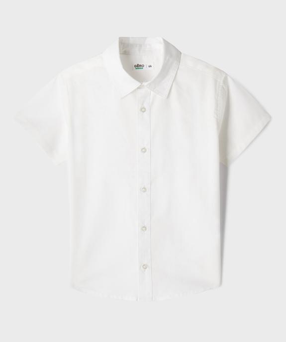 Chemise à manches courtes en tissu fin et uni garçon vue1 - GEMO (ENFANT) - GEMO