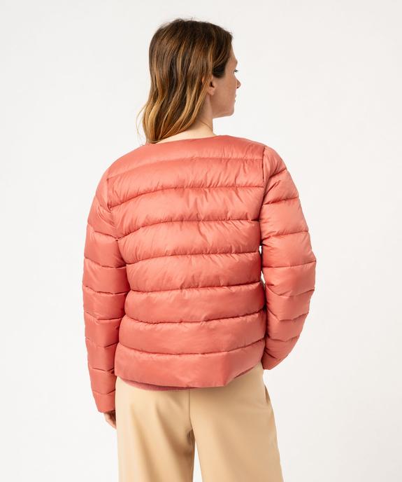 Blouson matelassé à col rond femme vue3 - GEMO 4G FEMME - GEMO